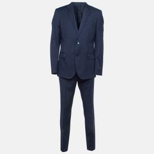 Boss By Hugo Boss Navy Blue Wool Single Breasted Pants Suit XXL/XL