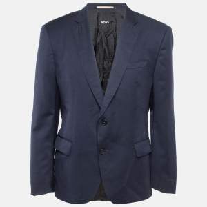 Boss By Hugo Boss Navy Blue Wool Blazer XXL
