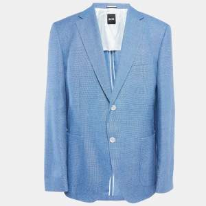 Boss By Hugo Boss Blue Wool Blend Single Breasted Blazer XXL