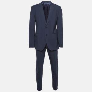 Boss By Hugo Boss Navy Blue Wool Blazer & Pants Suit Set 