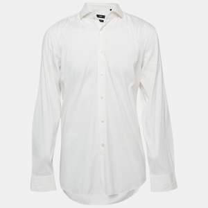 Boss By Hugo Boss White Cotton Slim Fit Shirt XXL