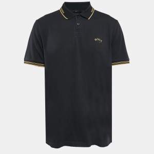 Boss By Hugo Boss Navy Blue Pique Cotton Paul Curved Polo T-Shirt XXL