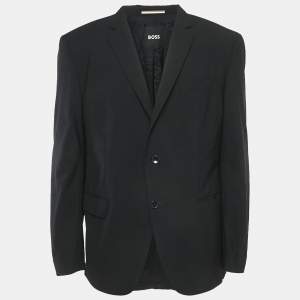 Boss By Hugo Boss Black Wool Single Breasted Blazer XXL