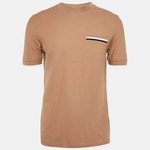 Boss By Hugo Boss Brown Cotton Crew Neck T-Shirt S