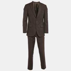 Boss By Hugo Boss Brown Wool Segal3 Pants Suit S