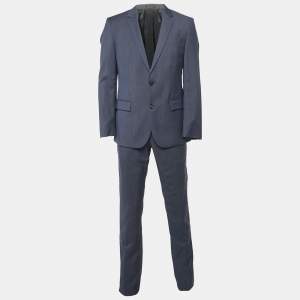 Boss By Hugo Boss Navy Blue Wool Suit L