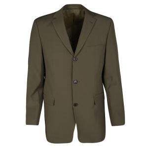 Pre Owned Boss By Hugo Boss Vintage Brown Wool Tailored Rossellini Blazer L