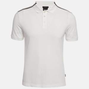 Boss By Hugo Boss White Pique Polo T-Shirt S