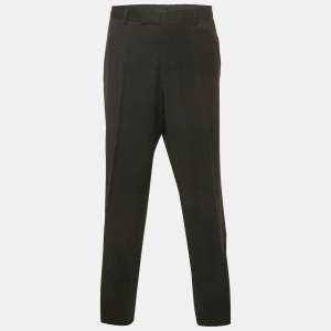 Boss By Hugo Boss Black Wool Formal Pants 4XL