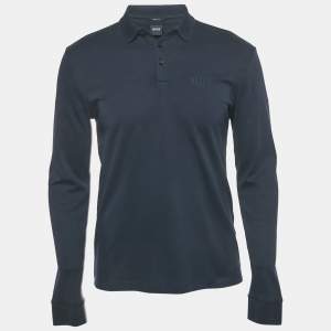 Boss By Hugo Boss Navy Blue Jersey Pado 11 Polo T-Shirt S