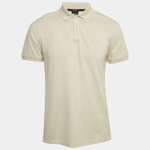 Boss by Hugo Boss Beige Pima Cotton Polo T-Shirt M