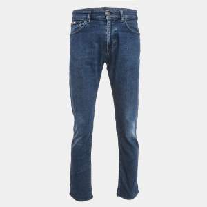 Pre Owned بنطلون بوس باي هوغو بوس دينم أزرق ماين عادي مقاس كبير