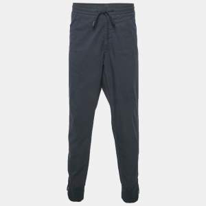 Pre Owned بنطال جوجرز بوس باي هوغو بوس خليط قطن أزرق كحلي قصة مريحة مقاس ضخم جدًا