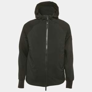 مملوكة مسبقًا Boss By Hugo Boss Black Cotton and Nylon Zip-Up Steele Jacket S