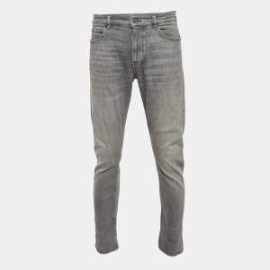 مملوكة مسبقًا Boss By Hugo Boss Grey Denim Delaware Slim Fit Jeans L/Waist 36"