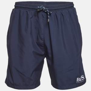 مملوكة مسبقًا Boss By Hugo Boss navy Blue Synthetic Shorts L