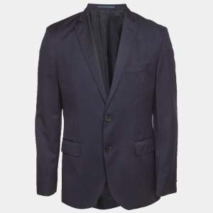 مملوكة مسبقًا Boss by Hugo Boss Blue Gabardine Johnstons1 Blazer L
