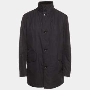 مملوكة مسبقًا Boss By Hugo Boss Black Synthetic Zip Up Caylen Jacket L 