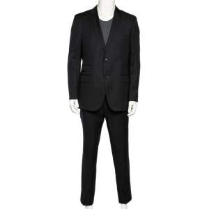 Boss By Hugo Boss Black Wool Super110 Suit L