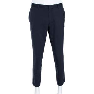 Pre Owned Boss By Hugo Boss Midnight Blue Wool Formal Pants XL