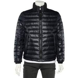 Pre Owned Boss By Hugo Boss Navy Blue Quilted Synthetic Domiro Jacket M