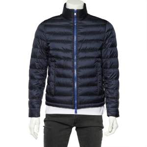 Pre Owned Boss By Hugo Boss Navy Blue Quilted Synthetic Daytona1 Jacket S
