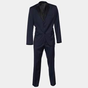 Pre Owned Boss By Hugo Boss Navy Blue Wool Hence Cyl/Gilan Cyl Tuxedo Suit XXL