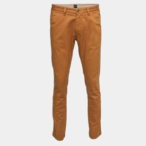Pre Owned Boss By Hugo Boss Mustard Cotton Slim Fit Jeans M Waist 34"
