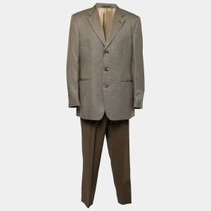 Boss By Hugo Boss Vintage Brown Wool DaVinci Blazer/Hooker Trousers Suit XL