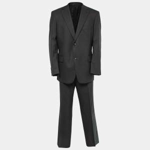 Boss By Hugo Boss Dark Grey Wool Single-Breasted Pasini/Movie1 Suit 3XL  