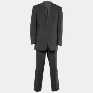 Boss By Hugo Boss Vintage Grey Wool Single-Breasted Einstein/Sigma Suit XL