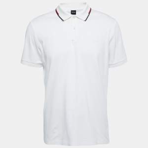 Boss By Hugo Boss White Cotton Polo T-Shirt XL