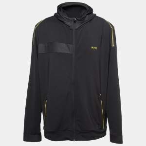 Boss by Hugo Boss Black Jersey Saggytech Zip Up Sweatshirt 3XL