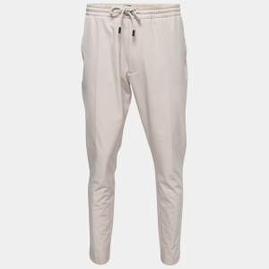 Boss By Hugo Boss Bone White Cady Drawstring Trousers L