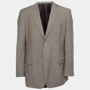 Boss By Hugo Boss Beige Wool Single Breasted Blazer XL