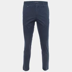 Boss By Hugo Boss Dark Blue Cotton Genius-W-224F Slim Fit Pants S