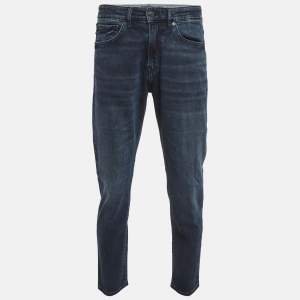 مملوكة مسبقًا بنطلون جينز بوس أورانج باي هوجو بوس دينم أزرق بحري Regular Maine مقاس متوسط - الخصر 36"