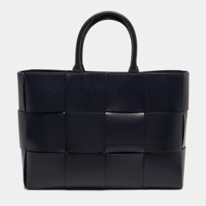 Pre Owned حقيبة بوتيغا فينيتا جلد انتريتشو متوسط القوس