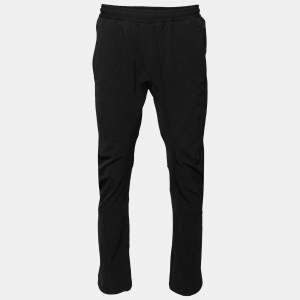 Bottega Veneta Black Stretch Knit Elasticized Waist Straight Leg Pants M