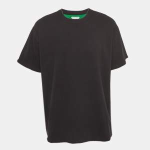 Bottega Veneta Black Double-Layered Cotton Jersey T-Shirt M