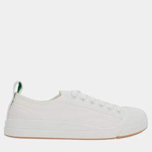 Bottega Veneta White Canvas Vulcano Sneaker EU 41