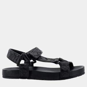 Bottega Veneta BlackLeather Trip Sandals  EU 45