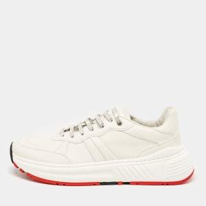 Bottega Veneta White Leather Speedster Sneakers Size 44 