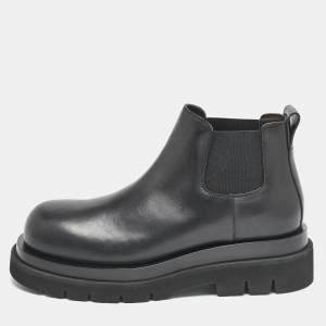 Bottega Veneta Black Leather Chelsea Boots Size 41.5