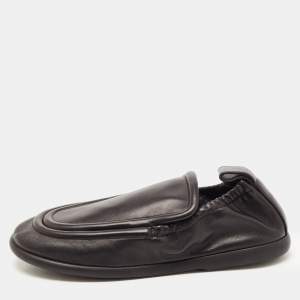 Bottega Veneta Black Leather Lagoon Elastic Loafer Size 43