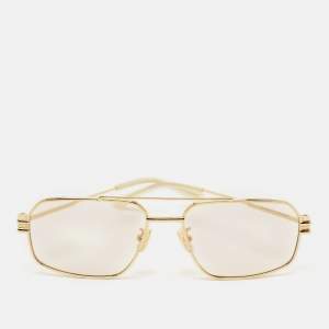 Bottega Veneta Gold BV1128S Aviator Sunglasses