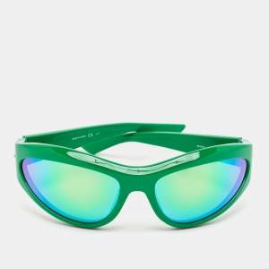 Bottega Veneta Green Mirrored BV1077S Racing Frame Sunglasses