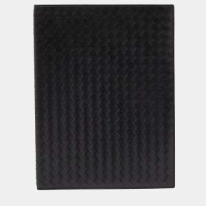 Bottega Veneta Black Intrecciato Leather Agenda Cover