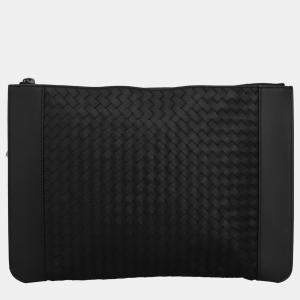 Bottega Veneta Black Intrecciato Clutch