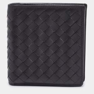 Bottega Veneta Dark Brown Intrecciato Leather Bifold Wallet